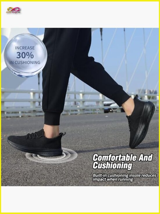 Slip On Running Shoes Lightweight Breathable Mesh Workout Gym Sneakers Non Slip